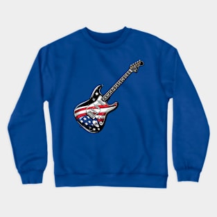 American Guitar Flag Crewneck Sweatshirt